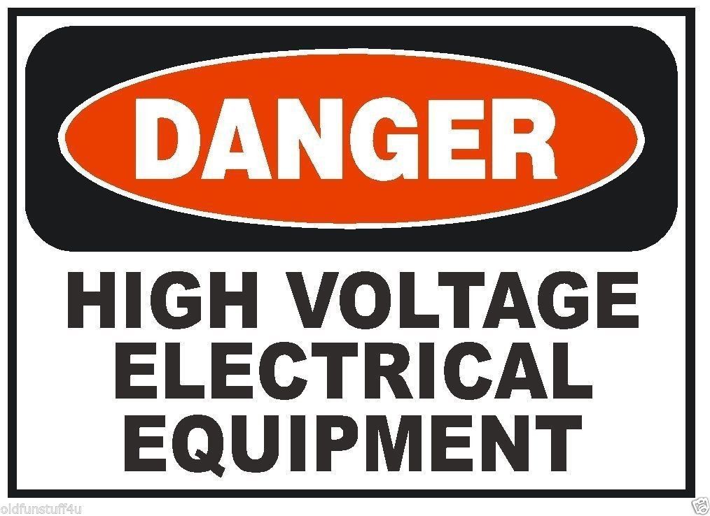 Danger High Voltage Equipment OSHA Safety Sign Decal Sticker Label D278 gallery