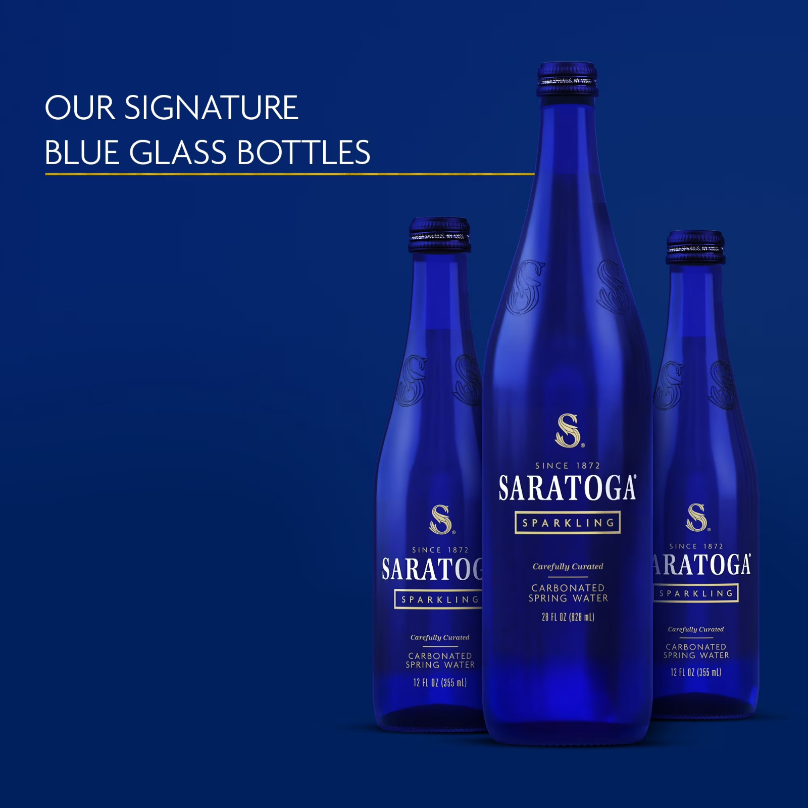 Saratoga Sparkling Spring Water, 12 fl oz, 12 Pack Glass Bottles gallery