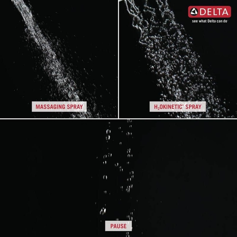 Delta 3-Spray Patterns Wall Mount Handheld Shower Head 1.75 GPM in Matte Black gallery