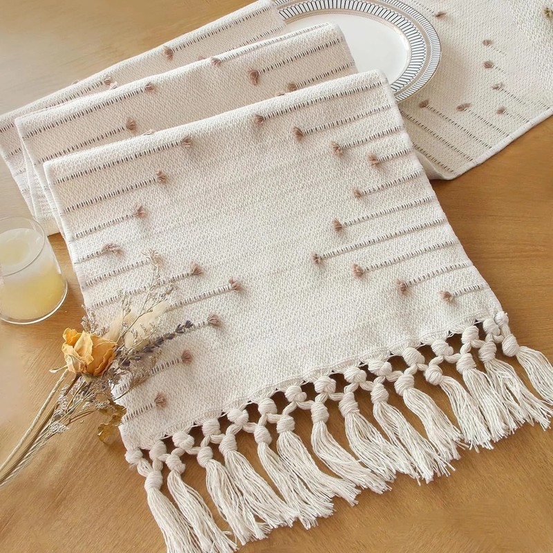 Rustic Boho Macrame Table Runner 12x72 Inches - Perfect for Dining and Events gallery