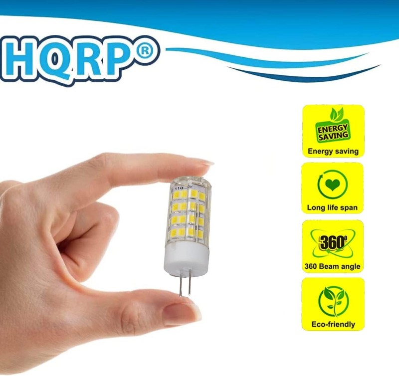 2-Pack G4 Bi-Pin 52 LEDs Light Bulb SMD 2835 3W 450-500Lm Cool White 6000-6500K gallery