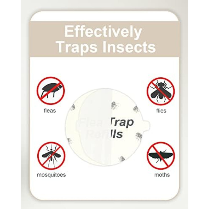 20 Pack Flea Trap Refill Discs Replacement Glue Boards 7.1 Sticky Pads Fits New gallery