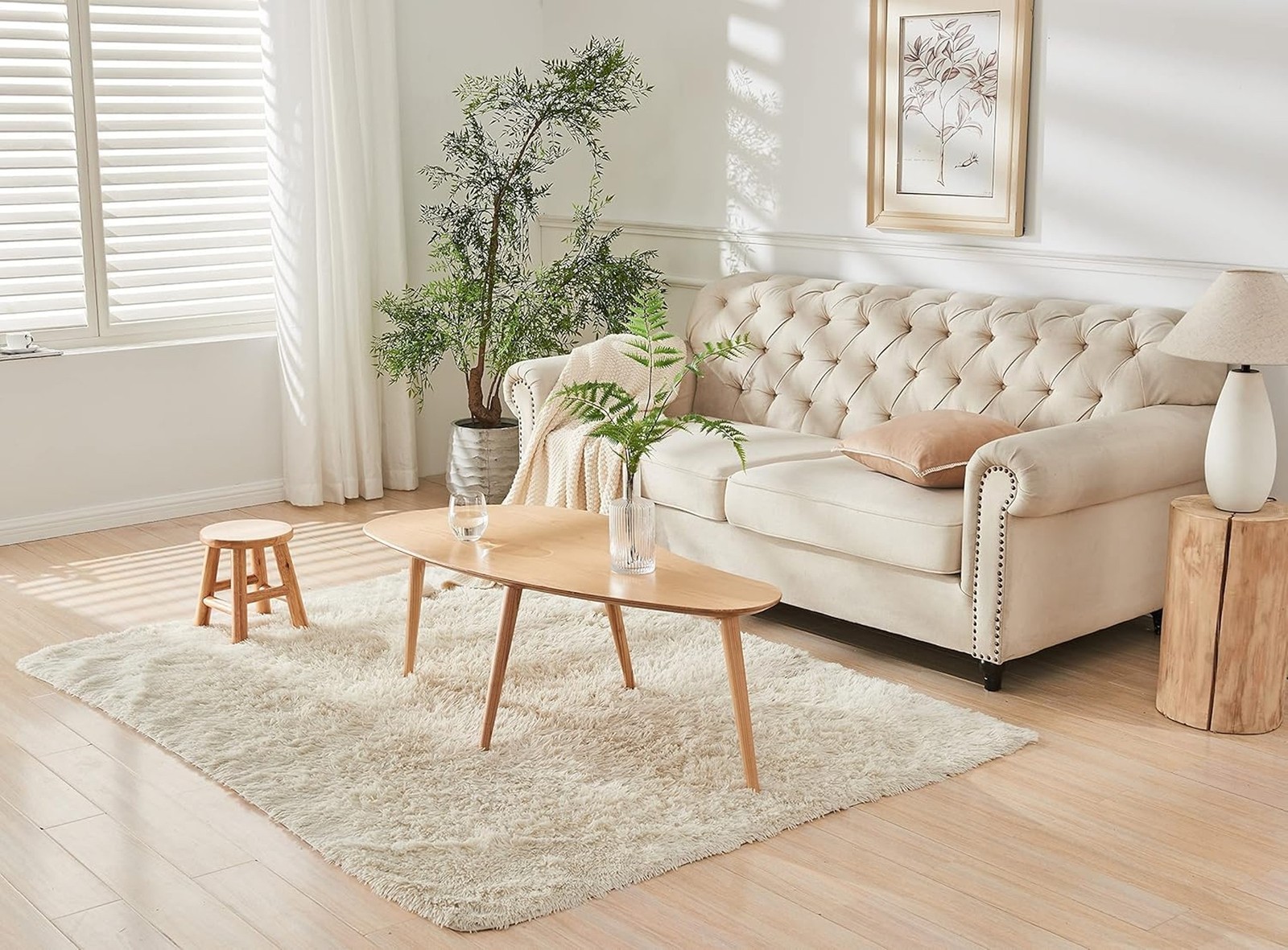 Low Oval Coffee Table;Mid Century Modern Style Centre Table;Solid Wood Living... gallery