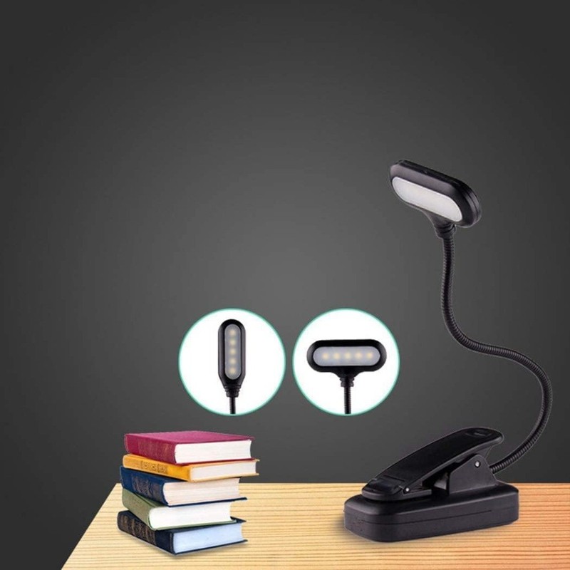 USB Rechargeable Small LED Reading Book Light W/ Flexible Clip Desk Table Lamp gallery