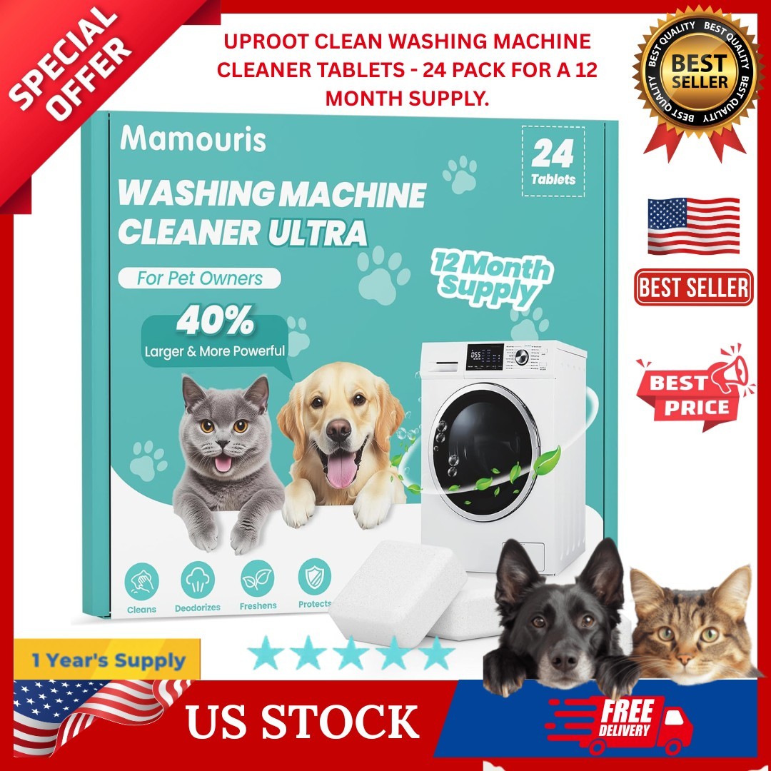 Uproot Clean Washing Machine Cleaner Tablets - 24 Pack for a 12 Month Supply. Fo gallery