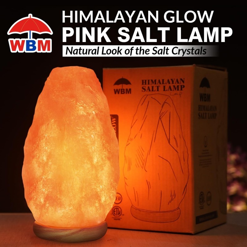 Natural Himalayan Salt Lamp | Adjustable USB Touch Dimmer & LED Bulb - 5-7 lbs gallery