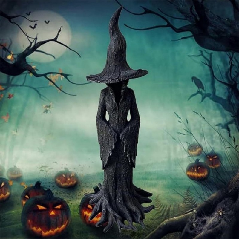 1 Pack Cracker Barrel Tree Witch Statue 2025 30 cm Halloween Decor - New in Box gallery