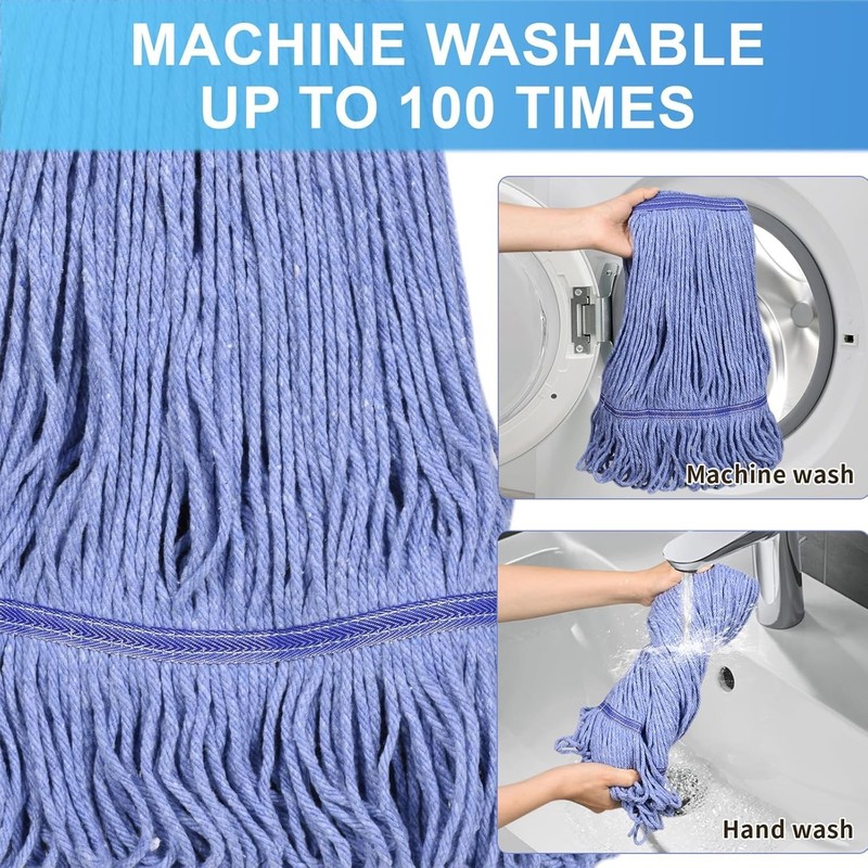 Commercial Mop with Extra Head Replacement, 63Inch Handle Heavy Duty Industri... gallery