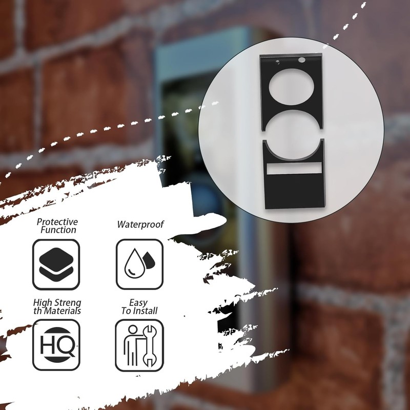 Replace Screen Protector For Ring Doorbell Pro Older Version w/double-sided tape gallery