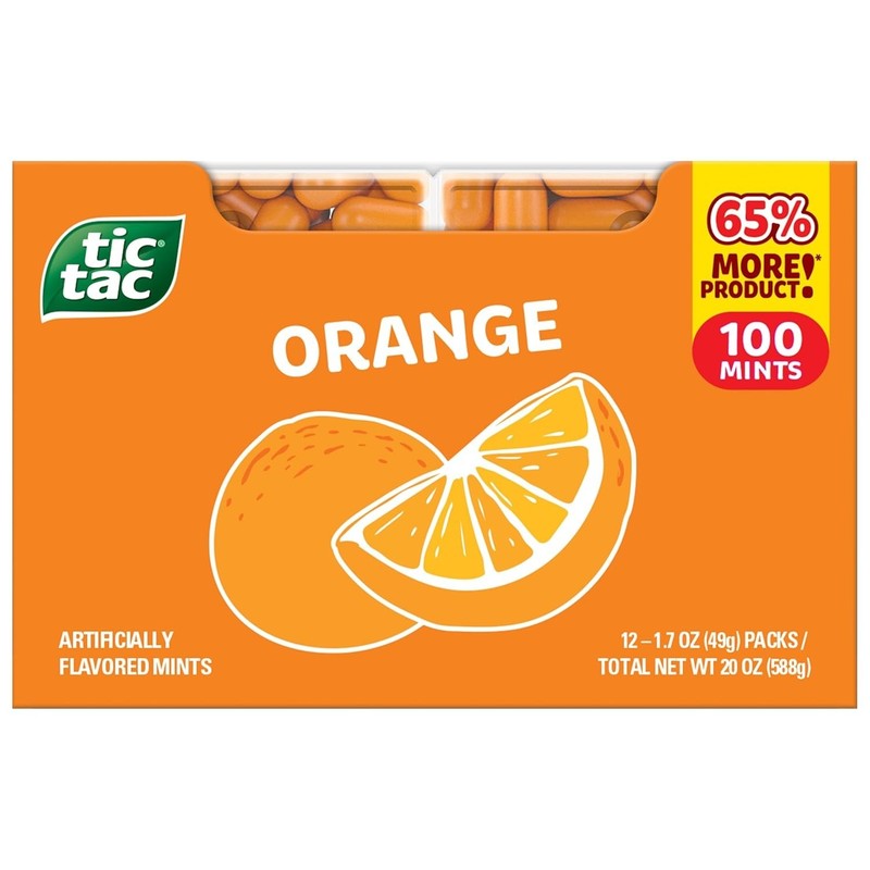 Tic Tac Orange Breath Mints, Big 12 Pack, On-The-Go Refreshment, 1.7 oz Each gallery