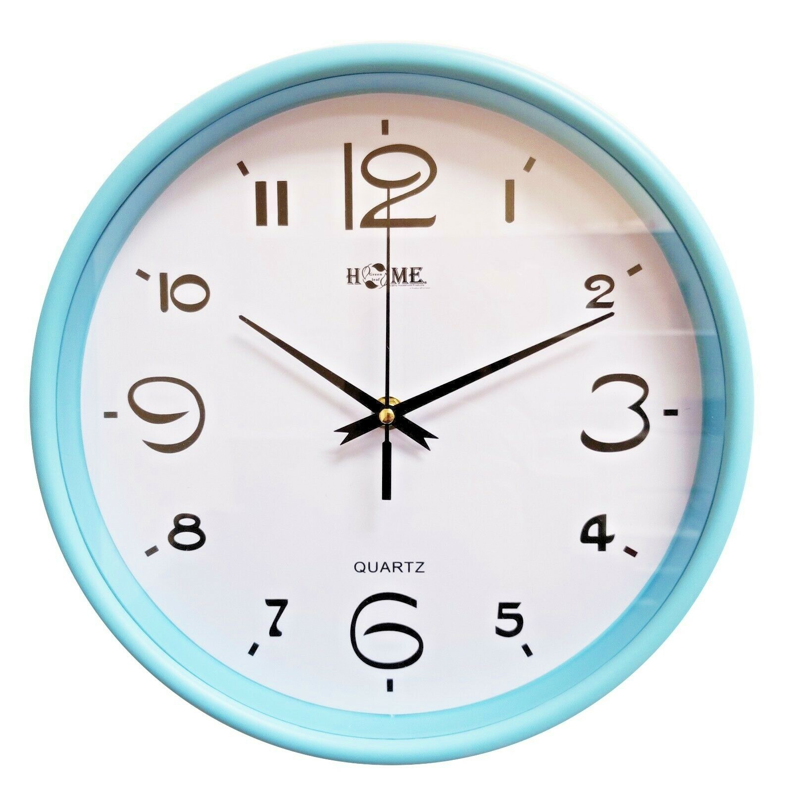 10.9 Inches Round Shape Standard Wall Clock, Non Tick Sweeping,Sky Blue gallery
