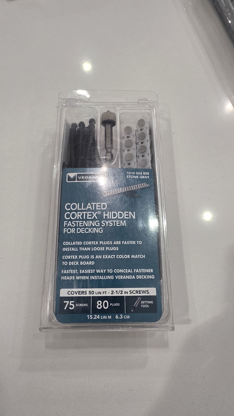 Veranda Collated Cortex Hidden Fastening Deck Screws Steel 2-1/2 in 75 Pack gallery