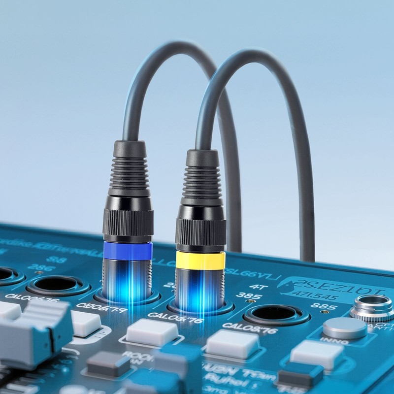 XLR Cable 100 ft, 2 Pack, Shielded Balanced DMX Male to Female Microphone Cables gallery