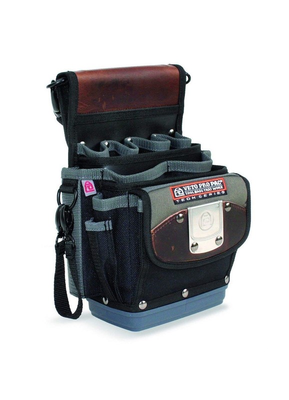 Tool Pouch with Hard Plastic Base, Multiple Pockets for Contractors gallery