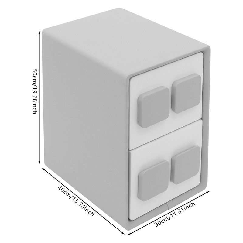 Bedside Table, Minimalist End Table With 2 Drawers, Bedside Table for Bedrooms！! gallery