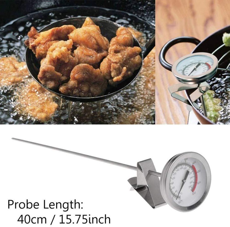 Efeng15“ Long Cooking Thermometer for Oil or Candy 2 Pack with Pot Clip 2" Di... gallery