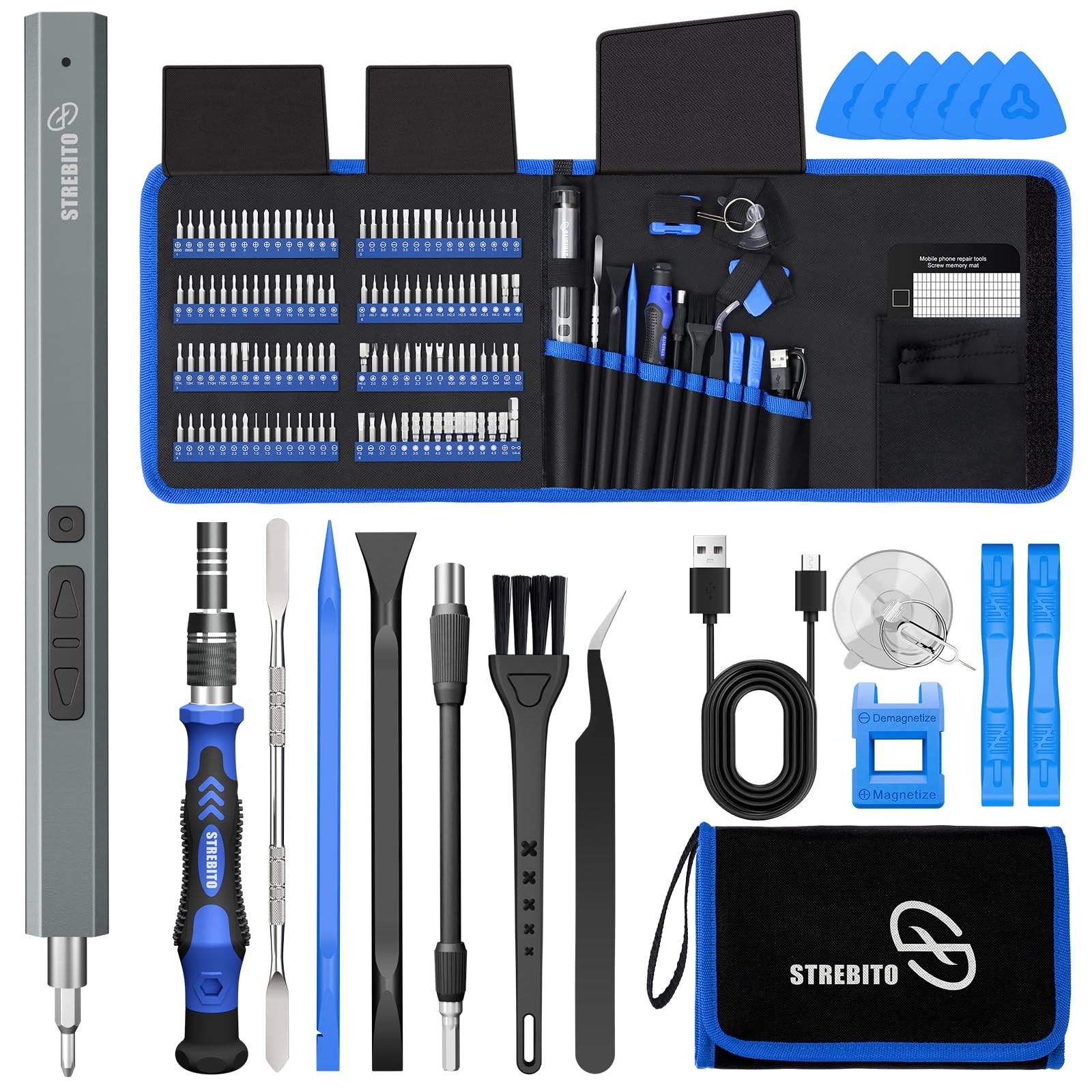 Electric Screwdriver, 144-in-1 Precision Screwdriver Set, 120 Magnetic Bits, ... gallery