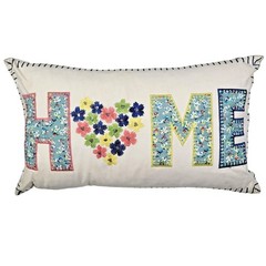 Cynthia Rowley Duck Down Feathers Throw Pillow 12×20 HOME Embroidered Sequins
