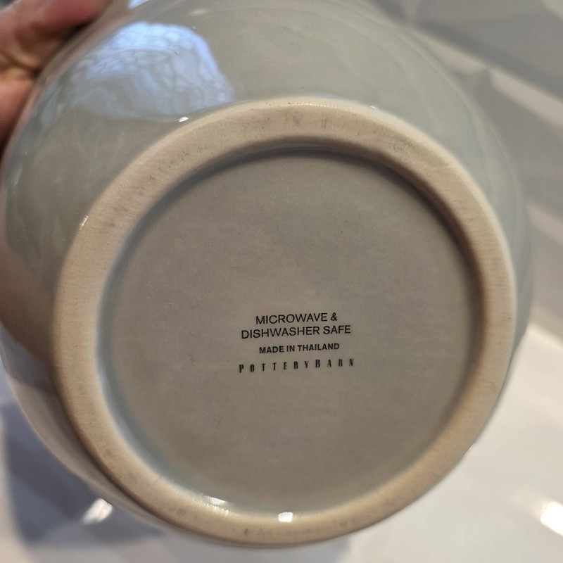 Pottery Barn Gray Rhodes Ceramic Nested Mixing Bowl with Spout Farmhouse Neutral gallery