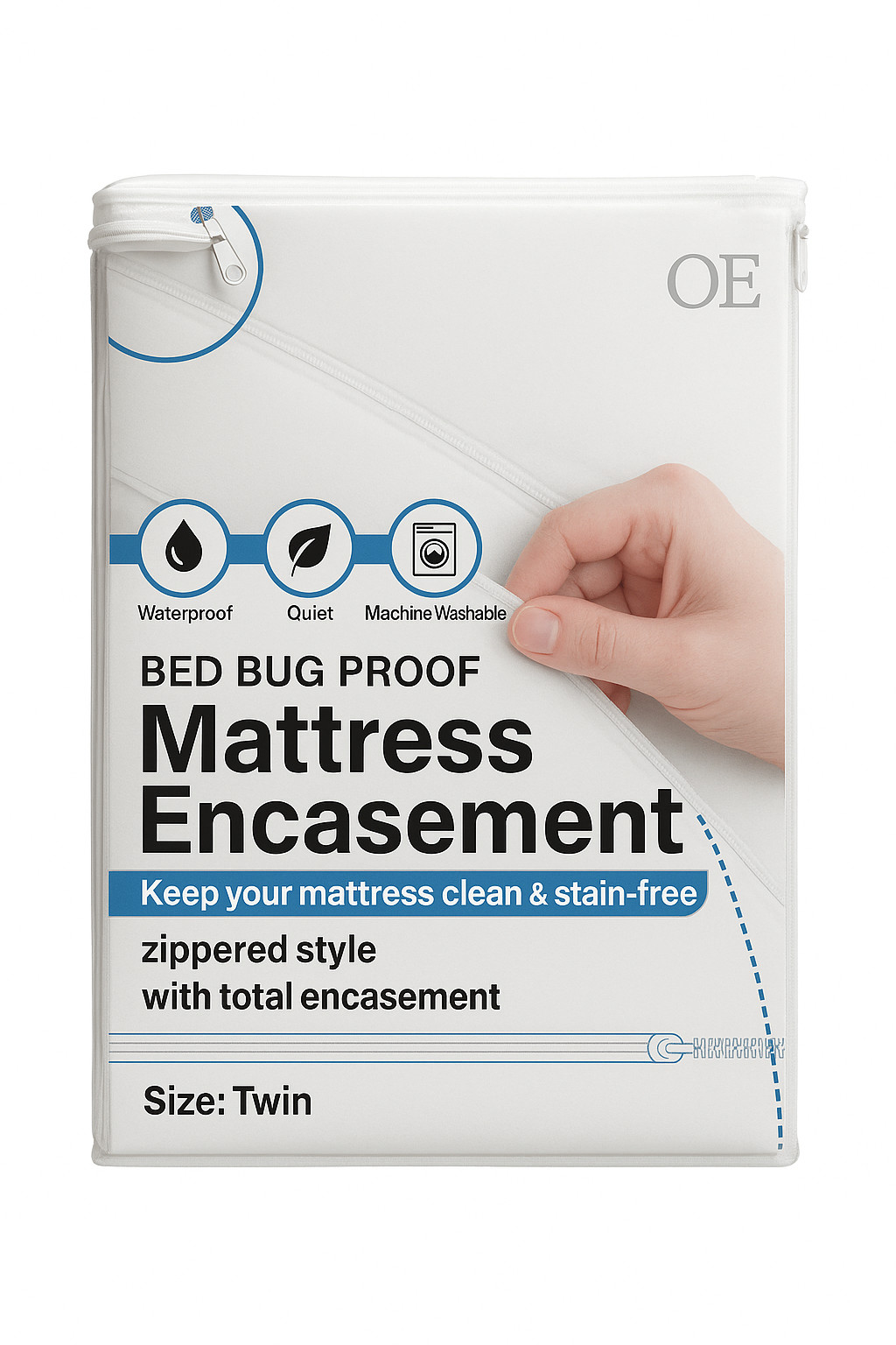 Zippered Waterproof Mattress Encasement – Extra Layer, 15" Deep, Luxury Cover gallery