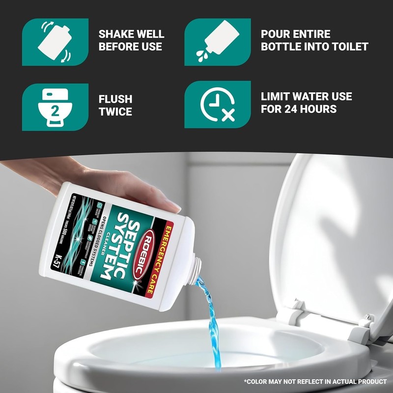 Septic System Cleaner, 32 Oz - Quick Fix for Clogs, Safe for Pipes & Environment gallery