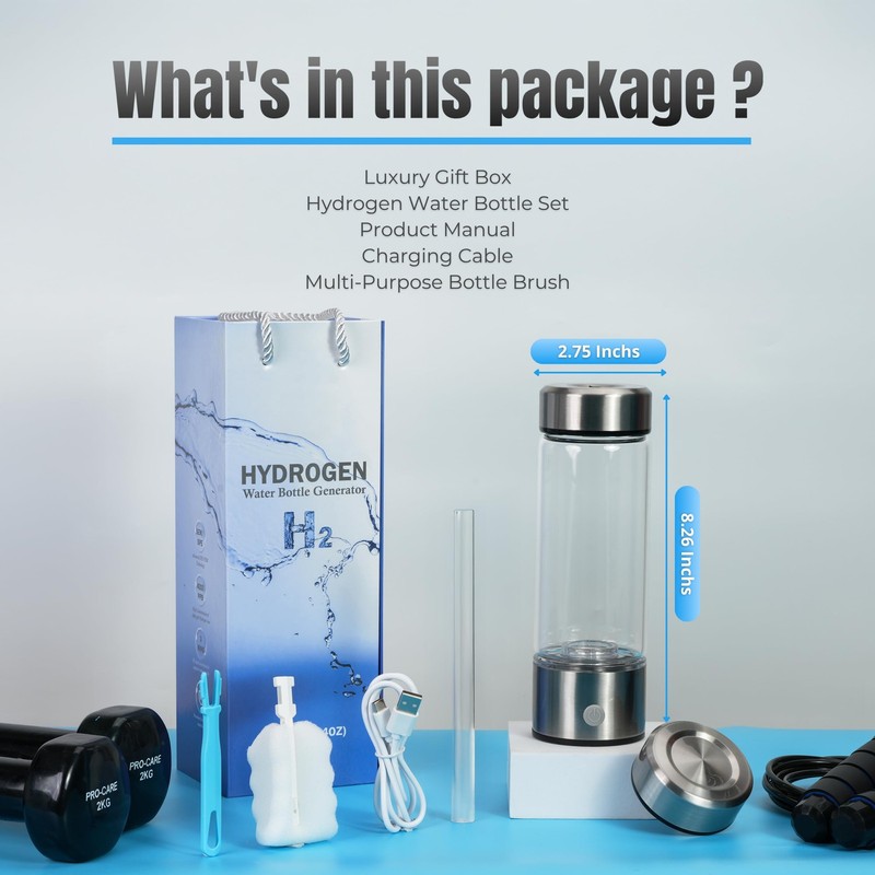 New Version Hydrogen Water Bottle Generator, Improve Water in 3 Minutes, 4000... gallery