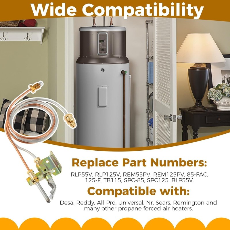 Universal Pilot Assembly 24-Inch Propane Gas Furnaces Boilers Water Heaters gallery