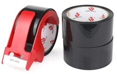 Heavy Duty Packaging Tape Refills – 1.88 Inch x 55 Yards, 2 Mil Thick, Black