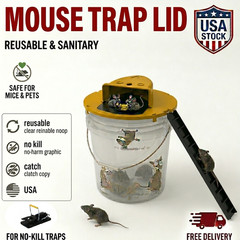 Mouse Rat Trap Flip & Slide Mouse Trap Bucket Catcher Mousetrap Slide Bucket Lid