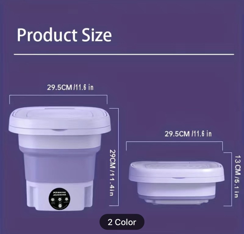 8L Portable Folding Washing Machine Perfect For Home Camping, Travel And RV gallery