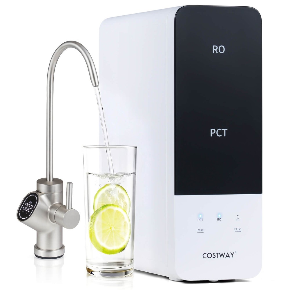 600 GPD Tankless Under-Sink RO System with 8-Stage Filtration & Smart LED Faucet