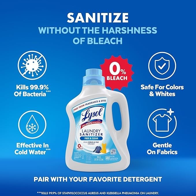 Laundry Sanitizer Additive, Free & Clear, Free from Fragrance and Dyes, 0% Bleac gallery