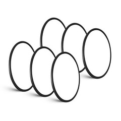 Black 6 Pack Led Ceiling Fixture Flush Mount for Kitchen Living Room Garage F…