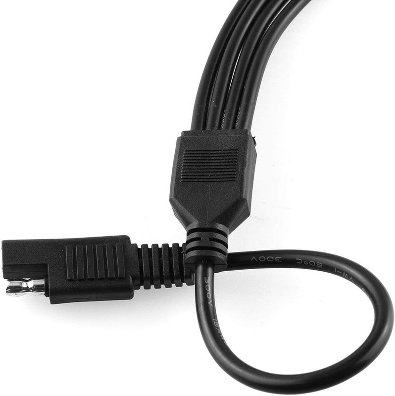 DGZZI SAE Power Extension Cable 40cm 18AWG Y Splitter 1 to 1 4 40cm, Black gallery