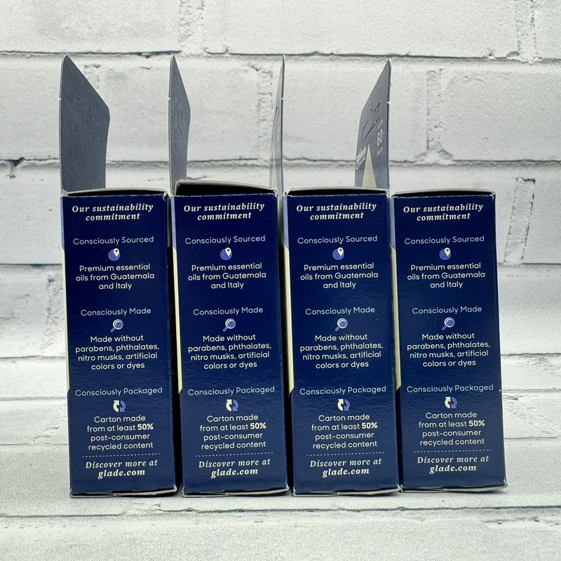 4 Pack Glade Aromatherapy Cool Mist Diffuser Refill Clarity Lemongrass Bergamot gallery