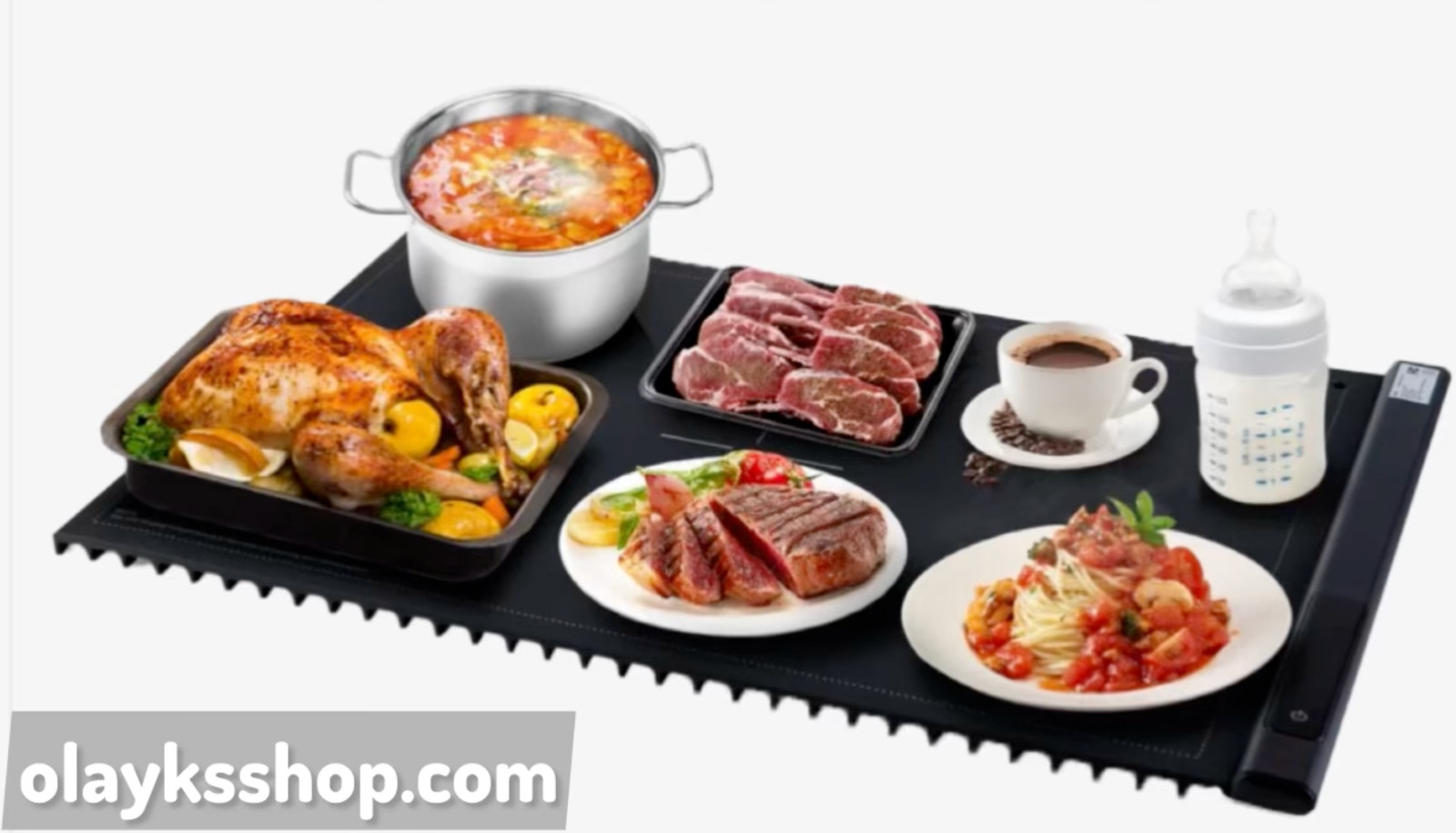 Electric Food Warming Mat with 6 Temperature Settings & 1–180 Min Timer gallery