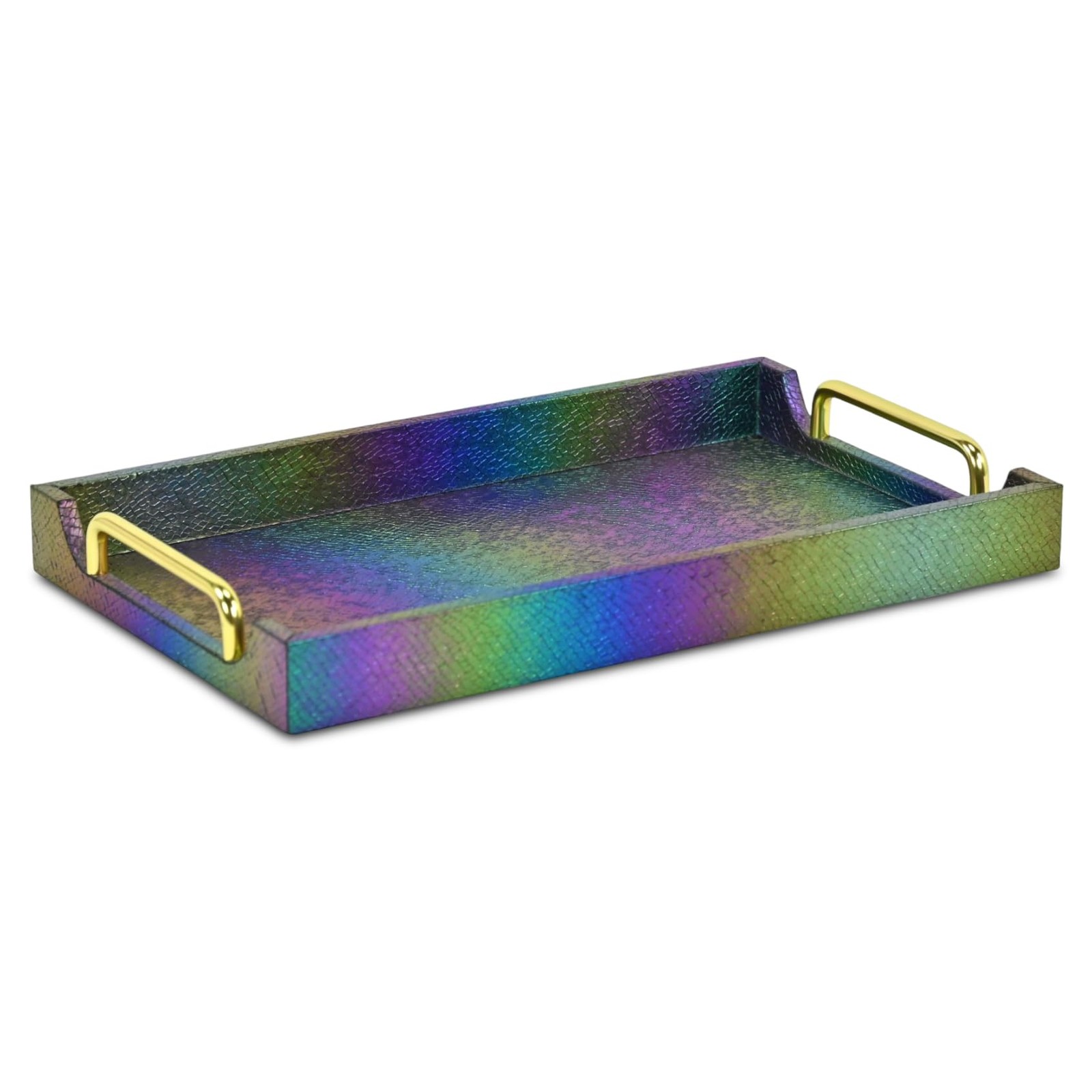 Nimue Prismatic Scale Tray RaInbow Gold 15Dot75In gallery
