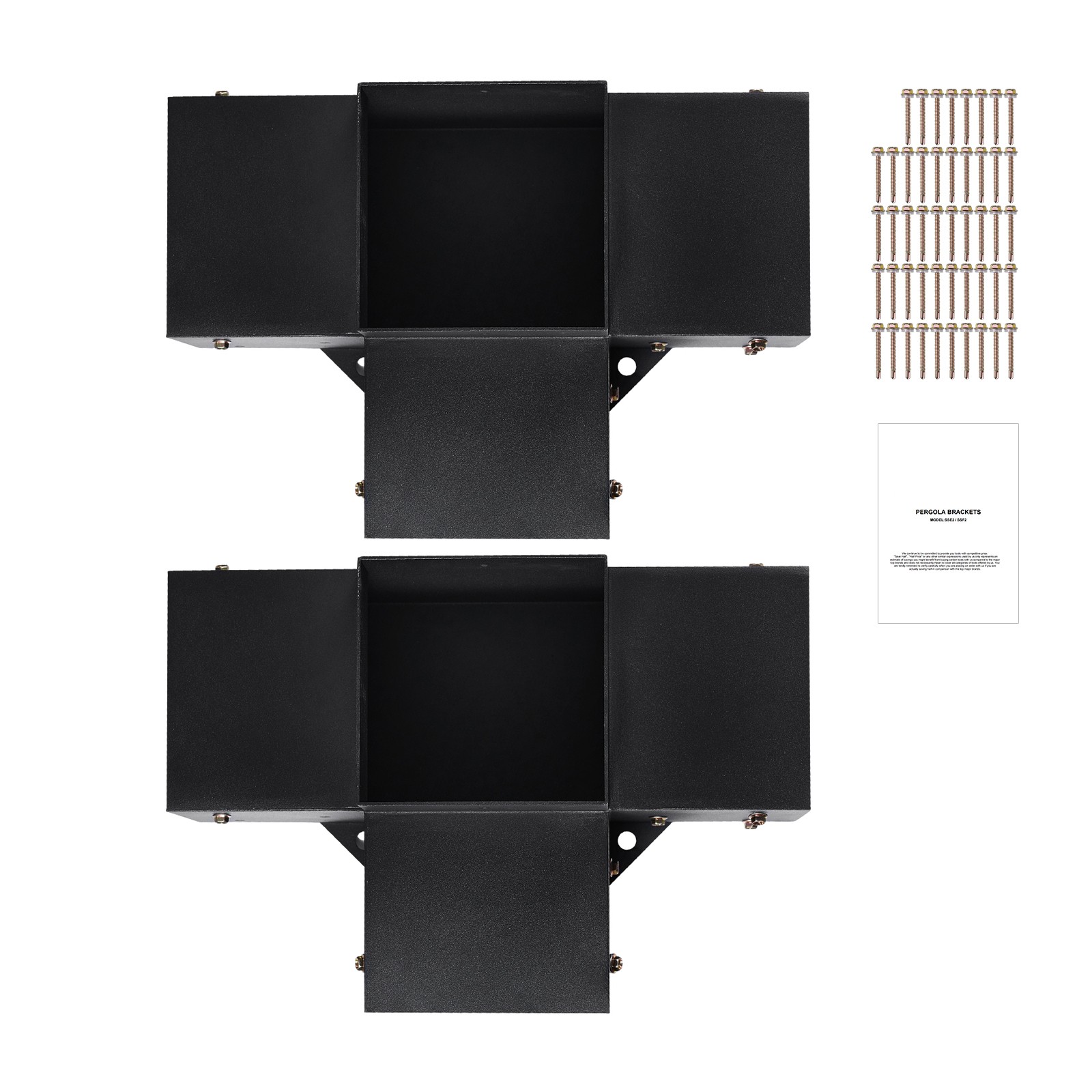 6''x6'' Pergola Bracket Kit inner 5.6x5.6 4-Way Woodworks DIY Post 2 pcs gallery