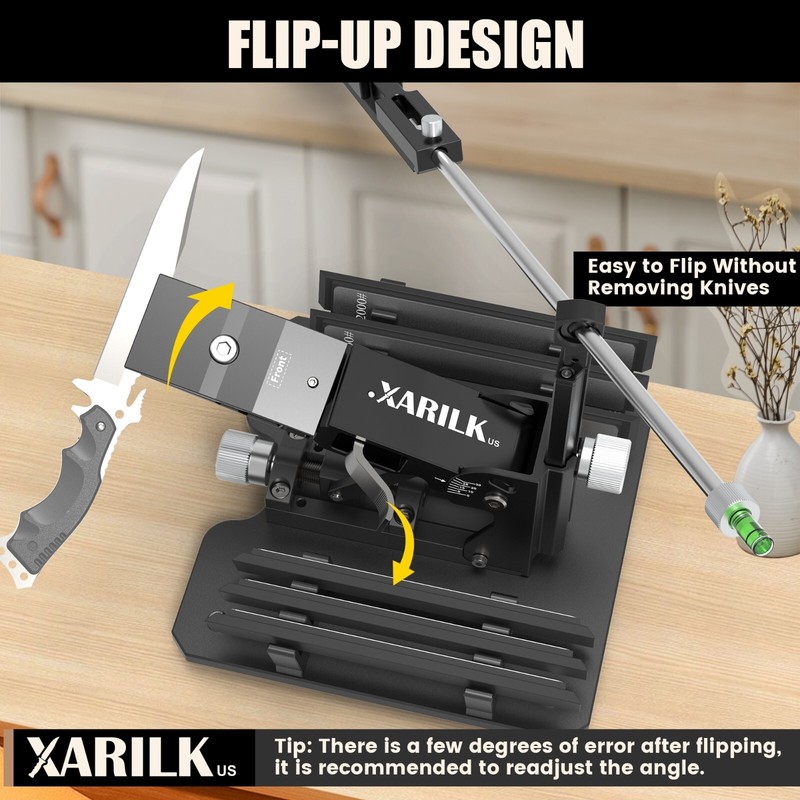 XARILK PRO Precision Knife Sharpener System GEN 2 W/Diamonds (320# 800# 2000#) gallery