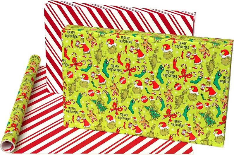 American Greetings 40 sq. ft. Reversible The SR30 40SQ PR FSC XM GRINCH gallery