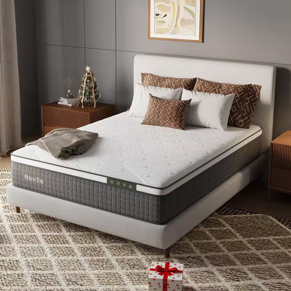 12 In. Medium Hybrid Memory Foam and Innerspring Mattress Tight Top Full Size Ma gallery