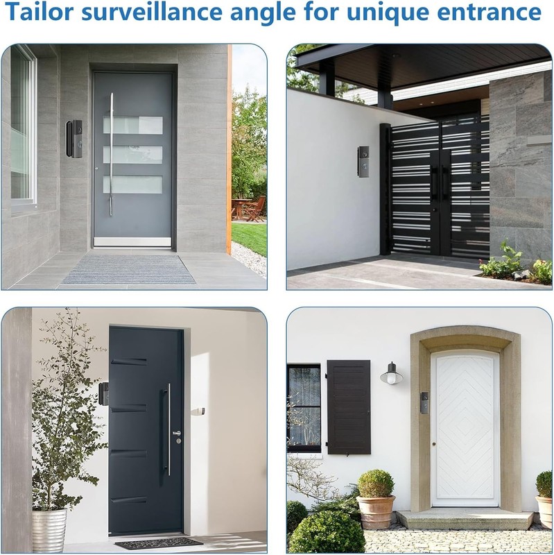 Ring Doorbell Angle Mount, 30-55° Adjustable Door Mount for Newest Ring Wired... gallery