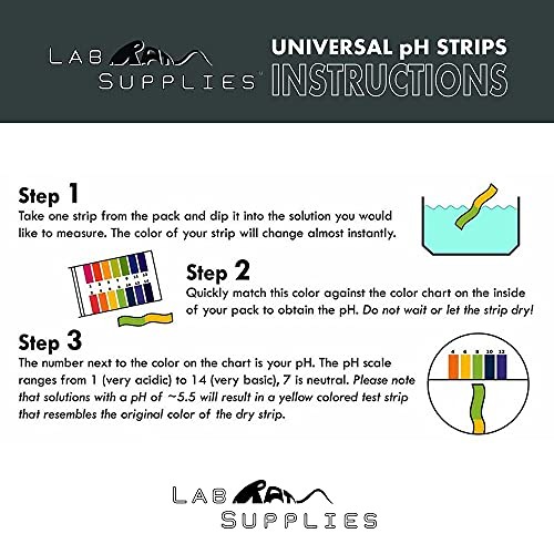 Plastic pH Test Strips, Universal Application (pH 0-14), 100 Count (Pack of 1) gallery