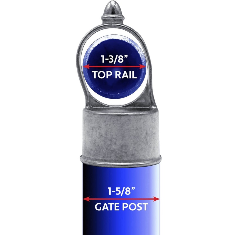 allFENZ 1-5/8 in. Chain Link Fence Loop/Eye Tops (Aluminum) (2 Pack) gallery