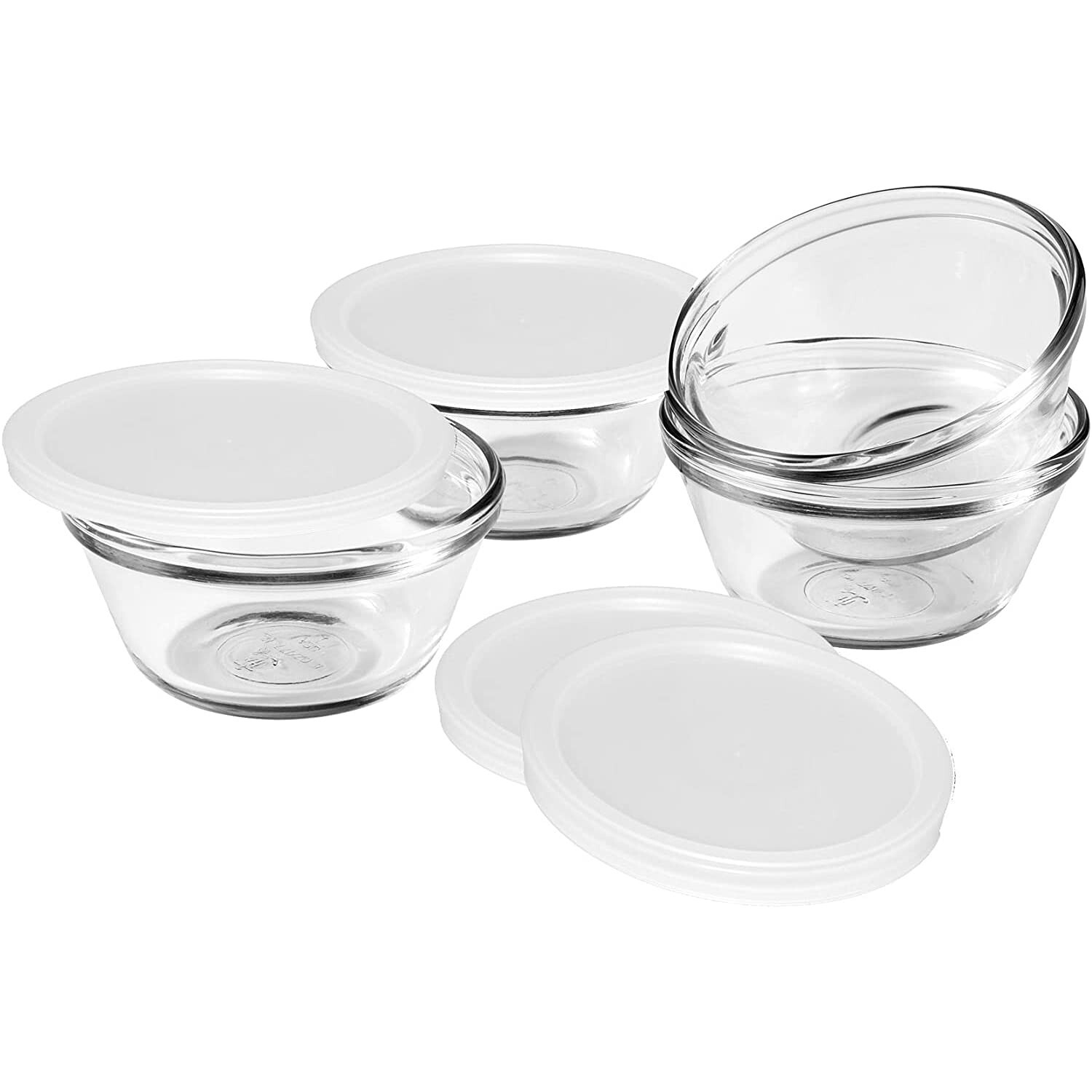 Anchor Hocking 6-Ounce Custard Cups with Lids, Set of 4 Standard Packaging gallery