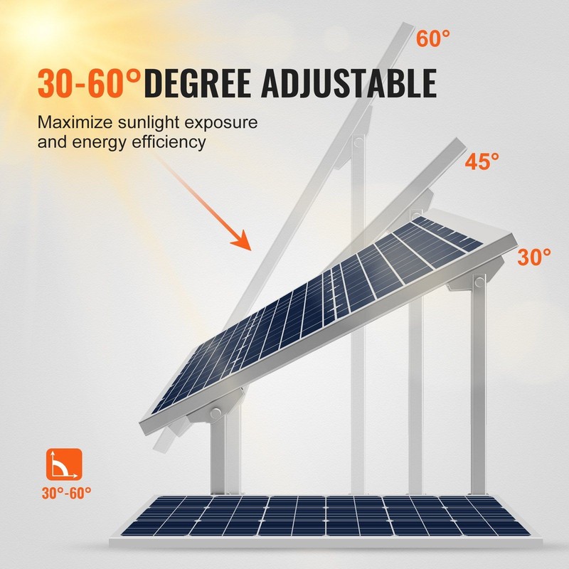 Solar Panel Mounting Brackets, 30°-60° Adjustable Multi-Pieces Solar Panel Brack gallery