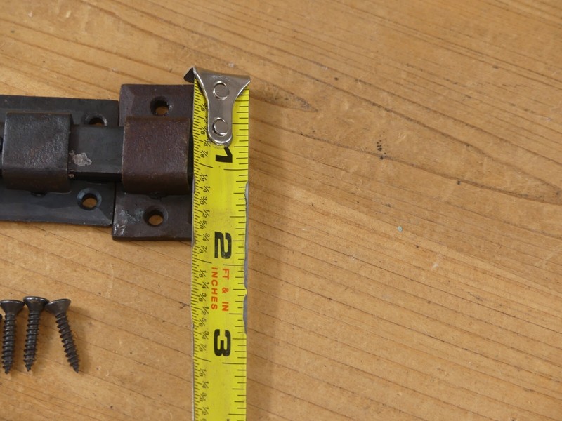 IRON FLAT SLIDING LOCK CABINET DOOR CUPBOARD DEAD BOLT SLIDE LATCH BARN BARREL gallery