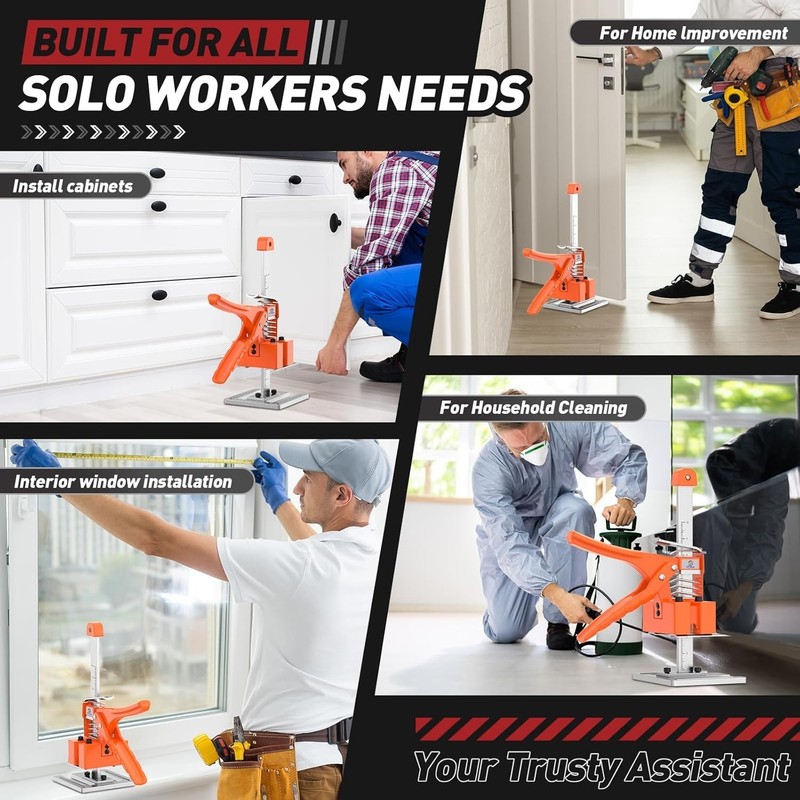 Labor Saving Arm Jack Handle 2 Pack Construction Wall Tile Lifter 80cm gallery