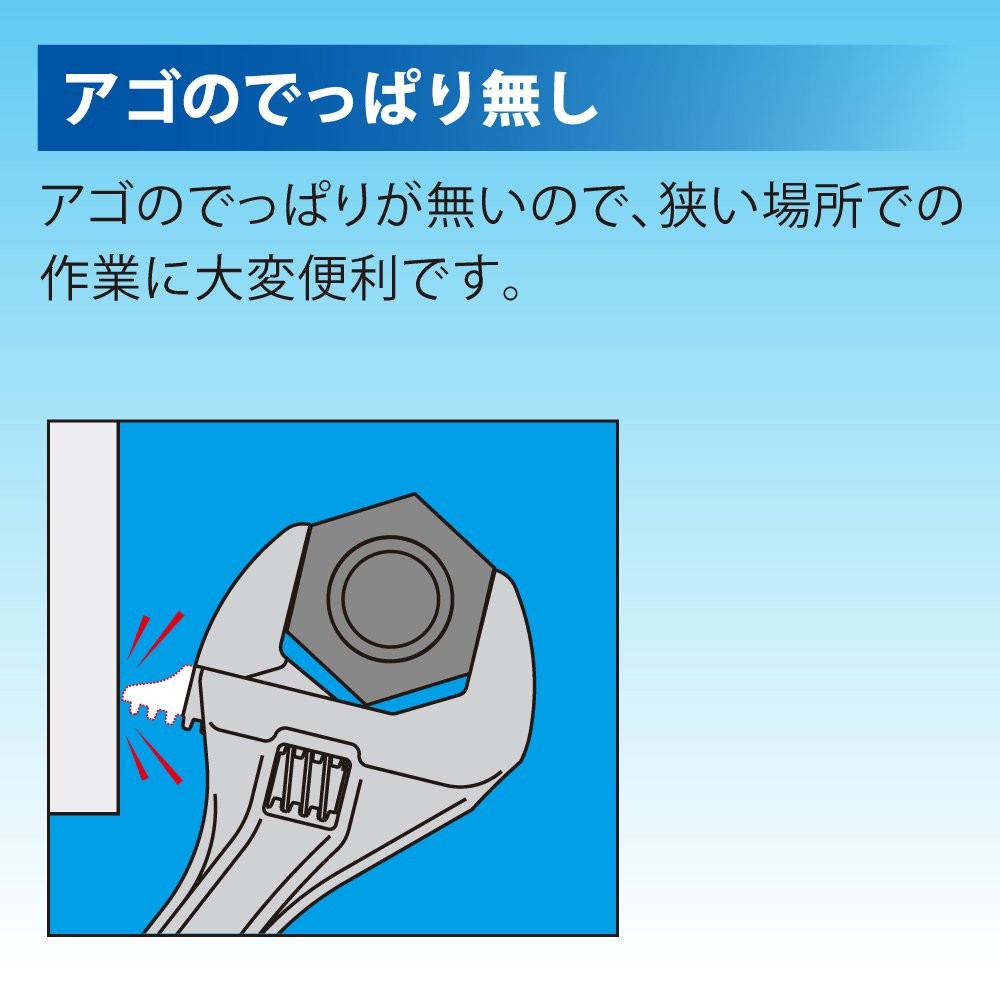 Top Industry (TOP) Eco Wide Thin and Lightweight Wide Adjustable Wrench Opening gallery