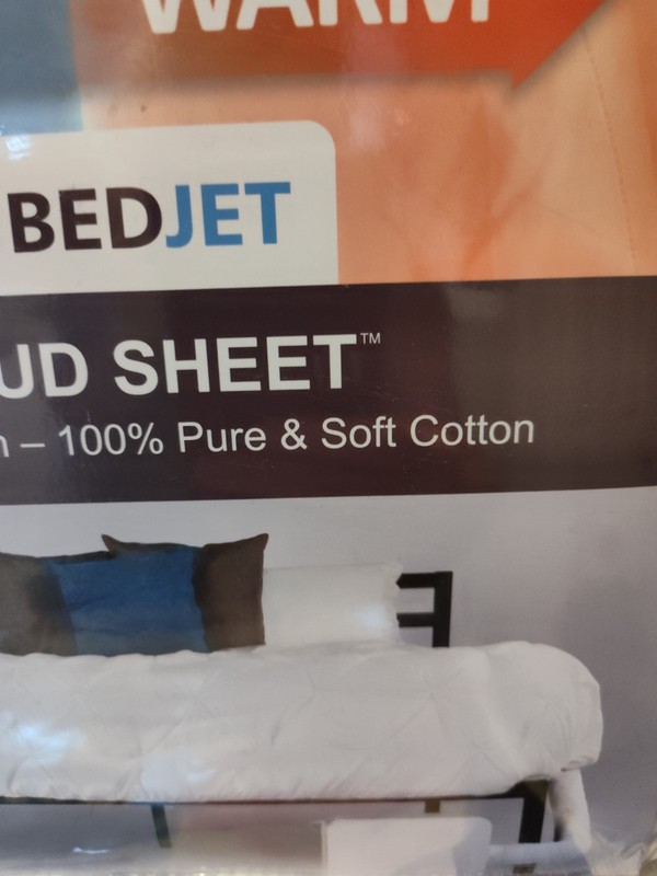 NWT Bedjet Dual Zone Queen Cloud Sheet 100% Cotton Sateen Top Percale Bottom gallery
